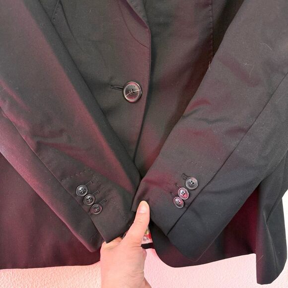 Ted Baker Black Longline Blazer Jacket Size 4 (TED)/ 10 (US) - Picture 2 of 10